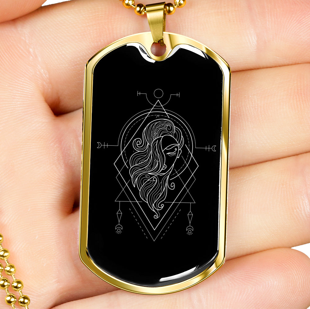 Dogtag ketting 'Zodiac Maagd'