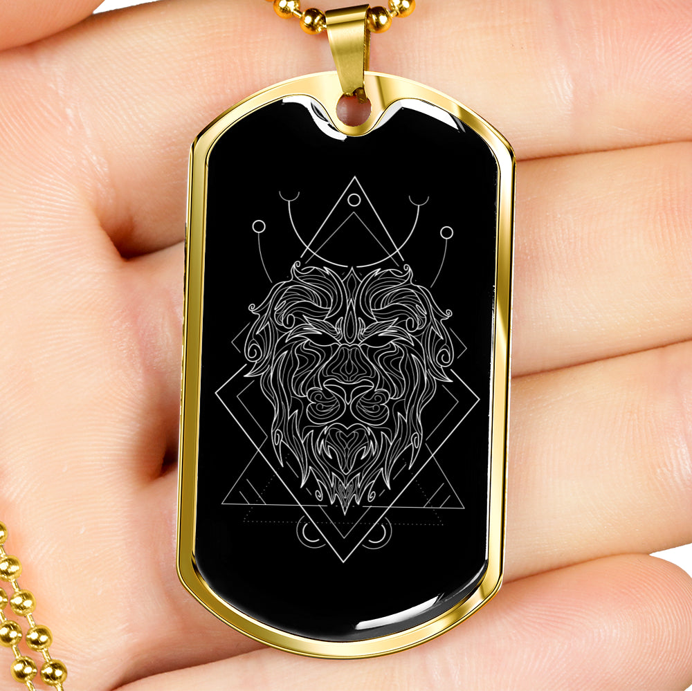 Collana con piastrina per cani 'Zodiac Leo'