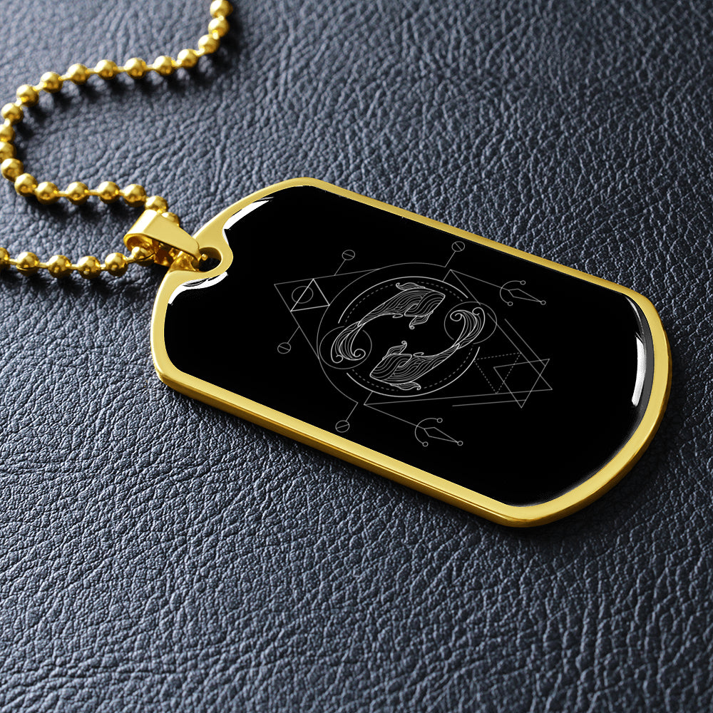 sternzeichen kette fische gold