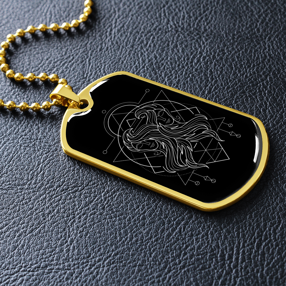Collier Dog Tag 'Zodiaque Gémeaux'