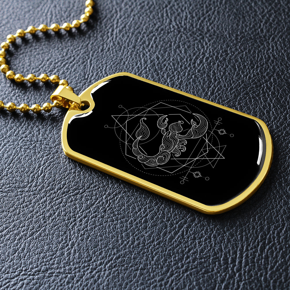 Collana con piastrina per cani 'Zodiac Scorpio'