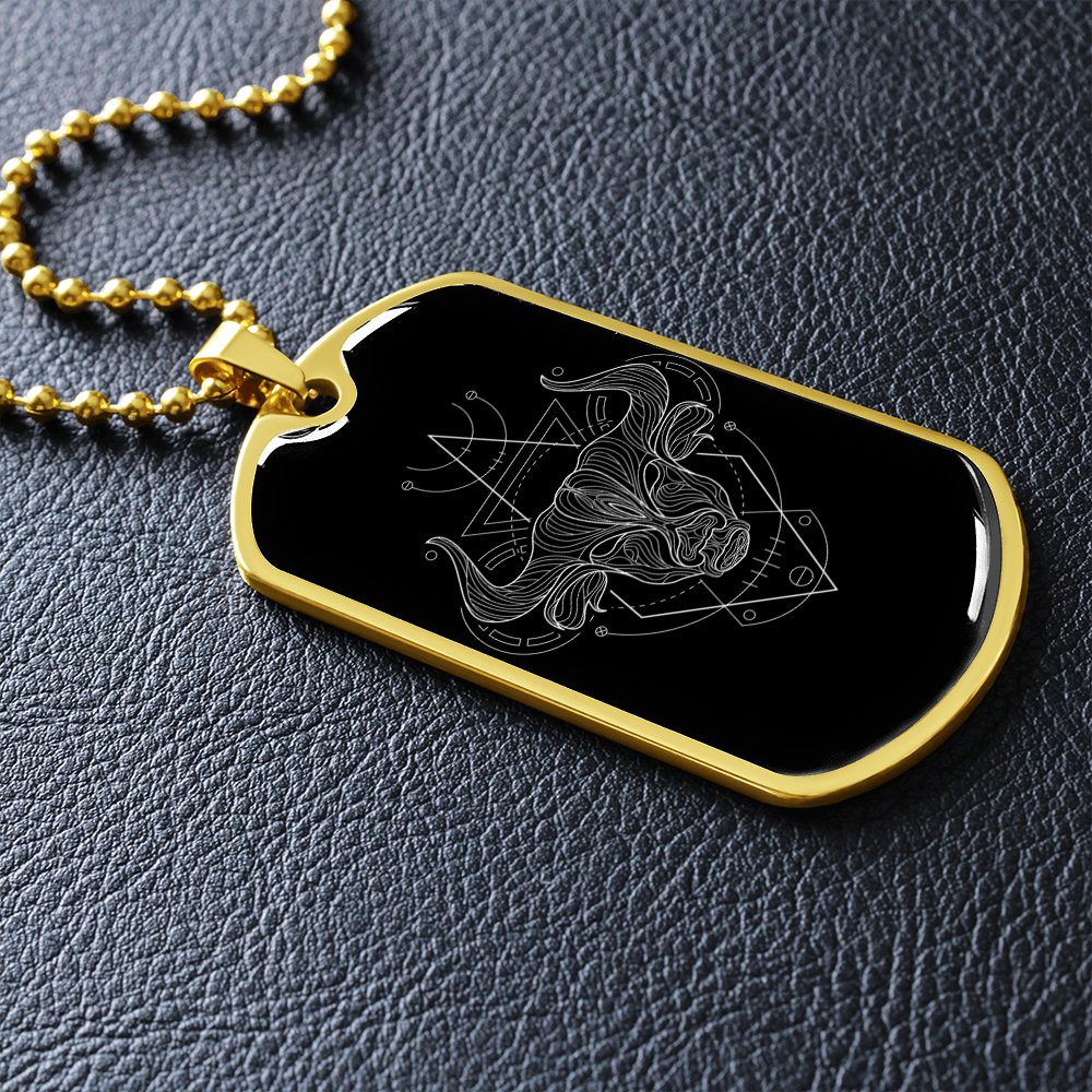 Collana con piastrina per cani 'Zodiac Toro'