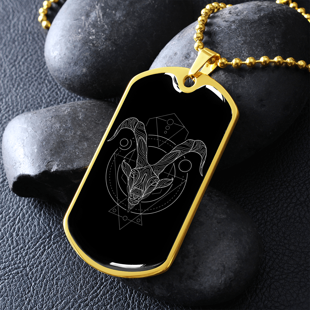 Hondenpenning Ketting 'Zodiac Steenbok'