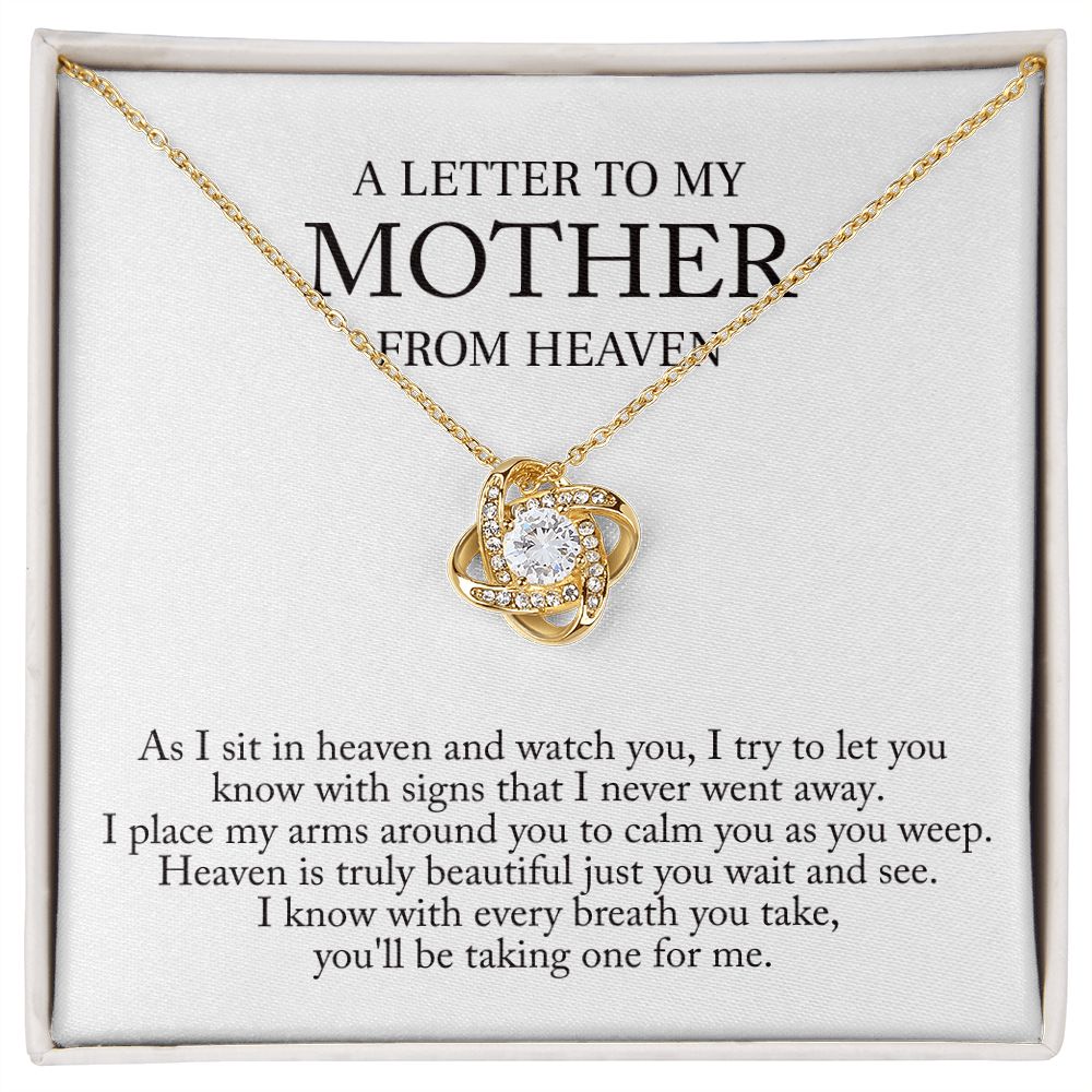 'A letter to my mother' Liebesknoten Halskette