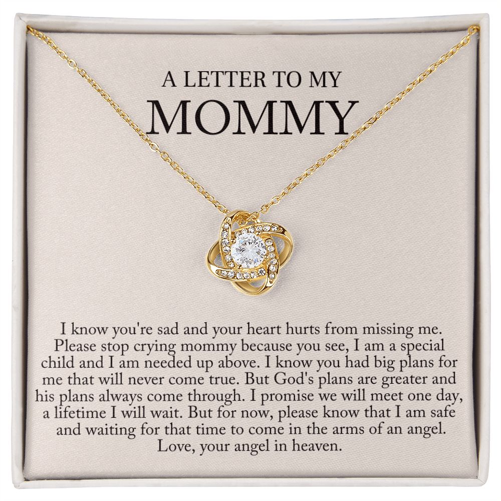 'A letter to my mommy' Liebesknoten Halskette