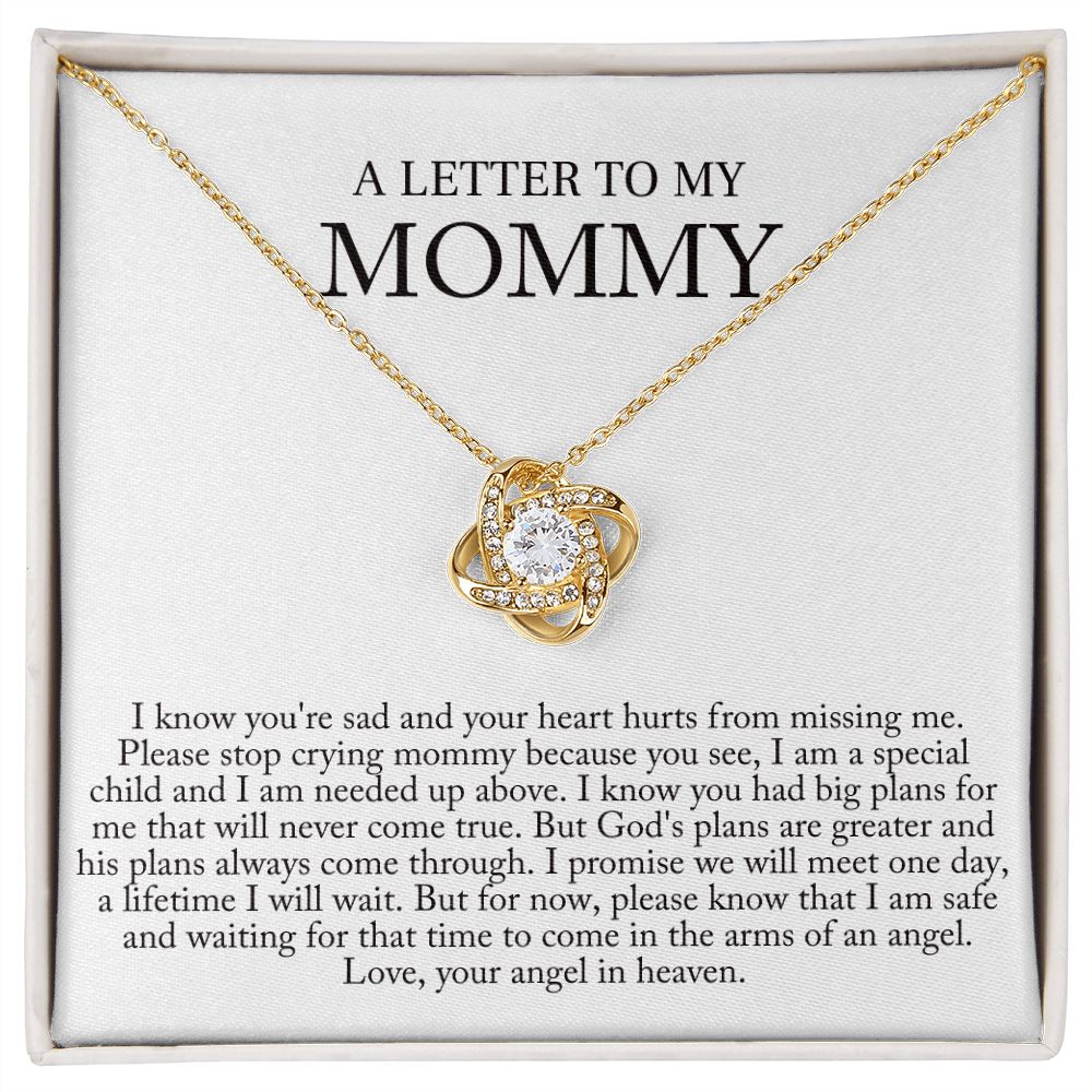 'A letter to my mommy' Liebesknoten Halskette