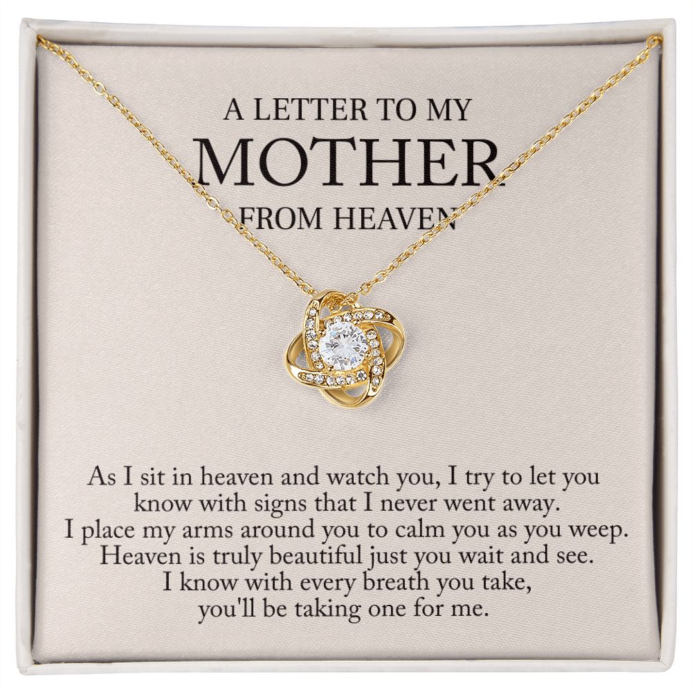 'A letter to my mother' Liebesknoten Halskette