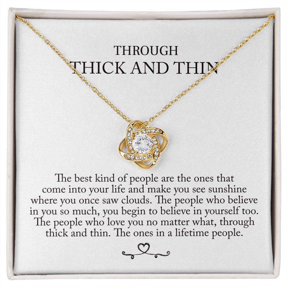 'Through thick and thin' Liebesknoten Halskette