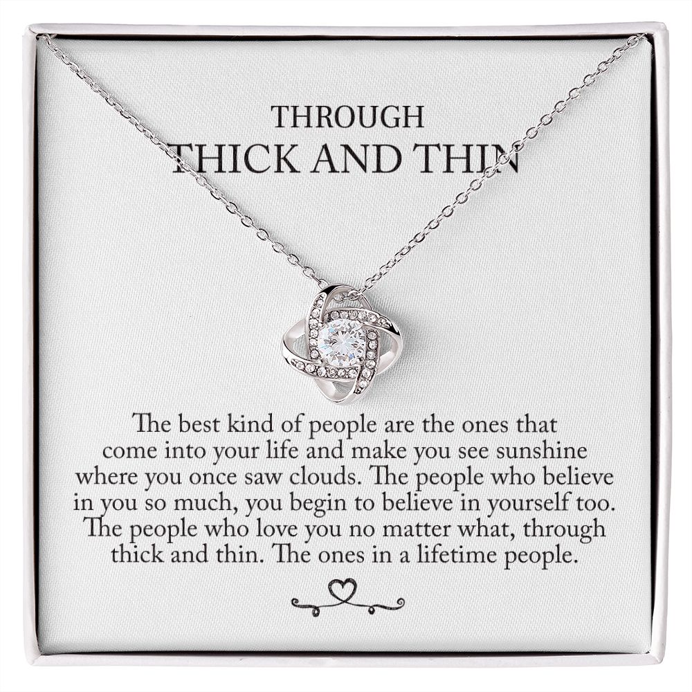 'Through thick and thin' Liebesknoten Halskette