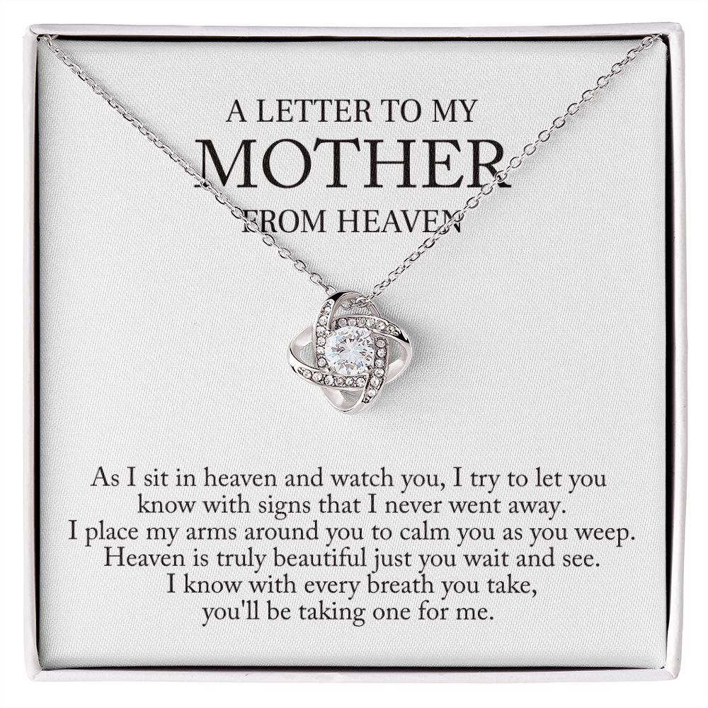 'A letter to my mother' Liebesknoten Halskette