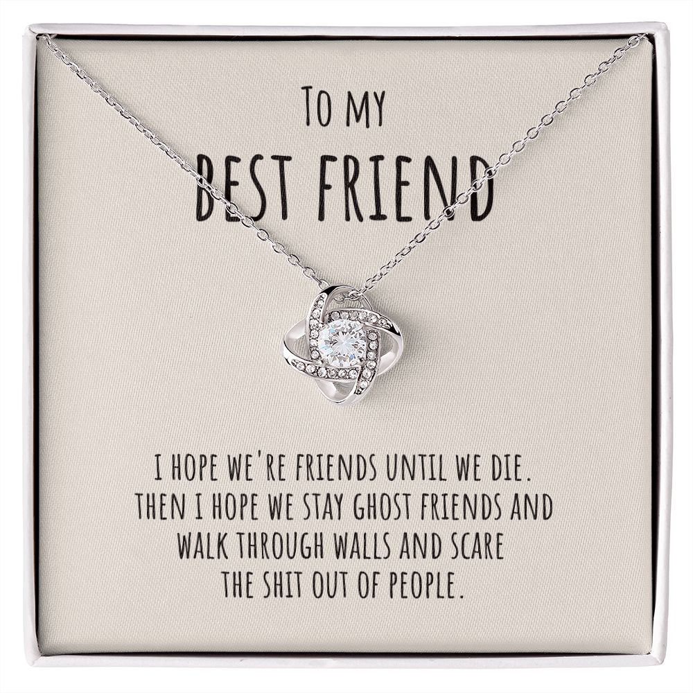 'I hope we are friends' Liebesknoten Halskette