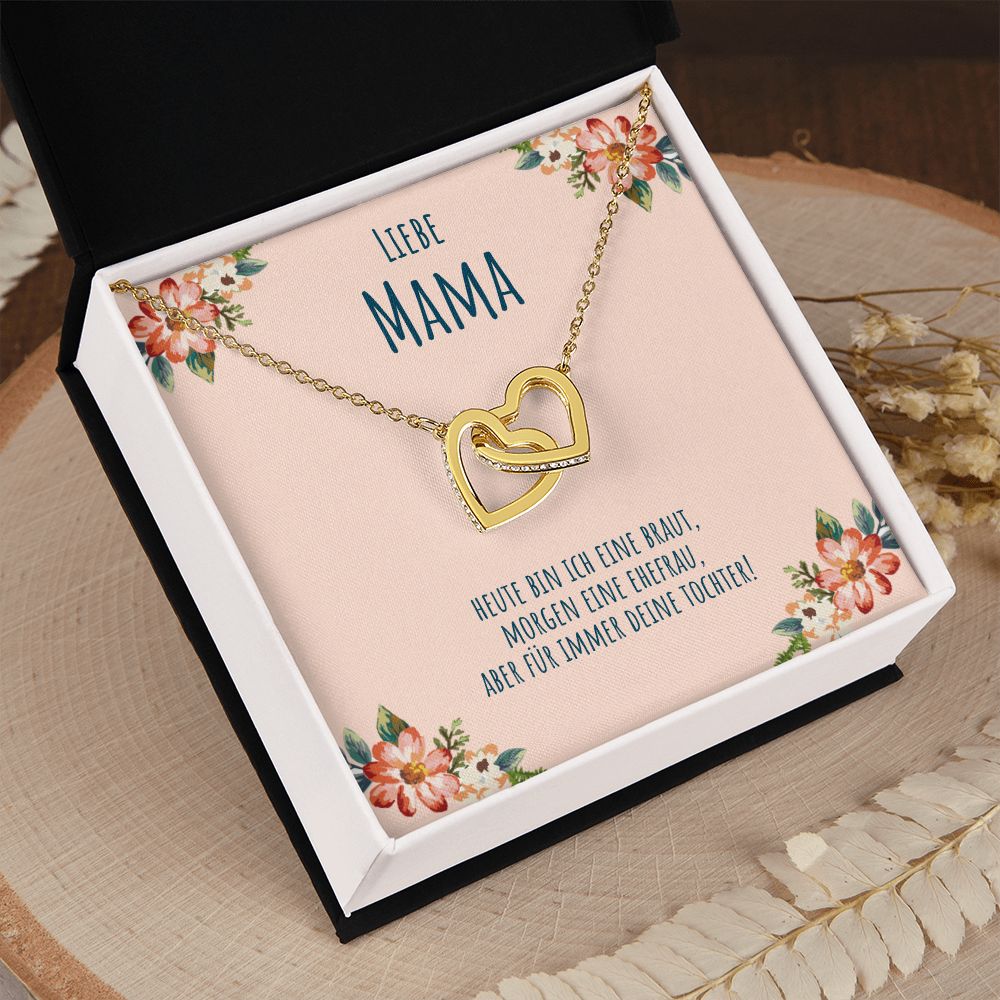 'Heute bin ich eine Braut' Verbundene Herzen Halskette