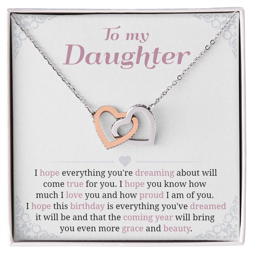 I hope everything Verbundene Herzen Halskette