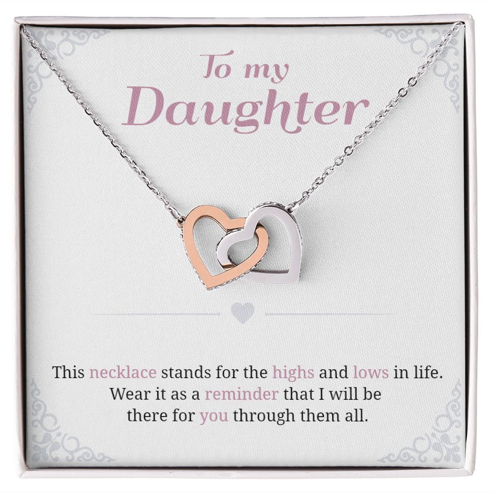 Highs and lows in life Verbundene Herzen Halskette