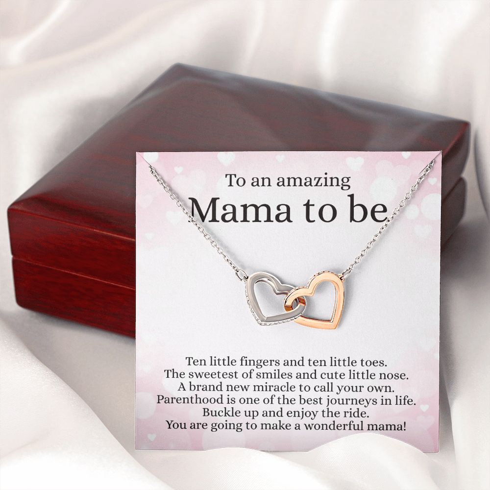 'Ten little fingers' Verbundene Herzen Halskette