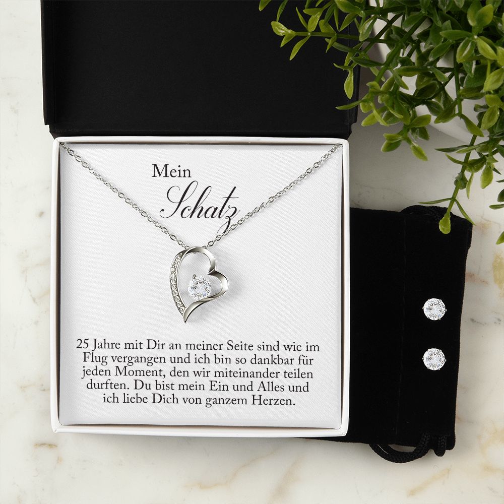 silberhochzeit-geschenk frau schmuck