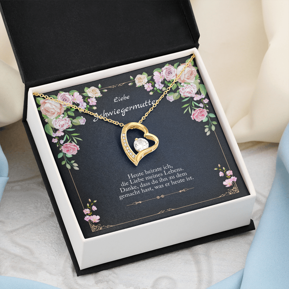 'Die Liebe meines Lebens' Funkelndes Herz Halskette