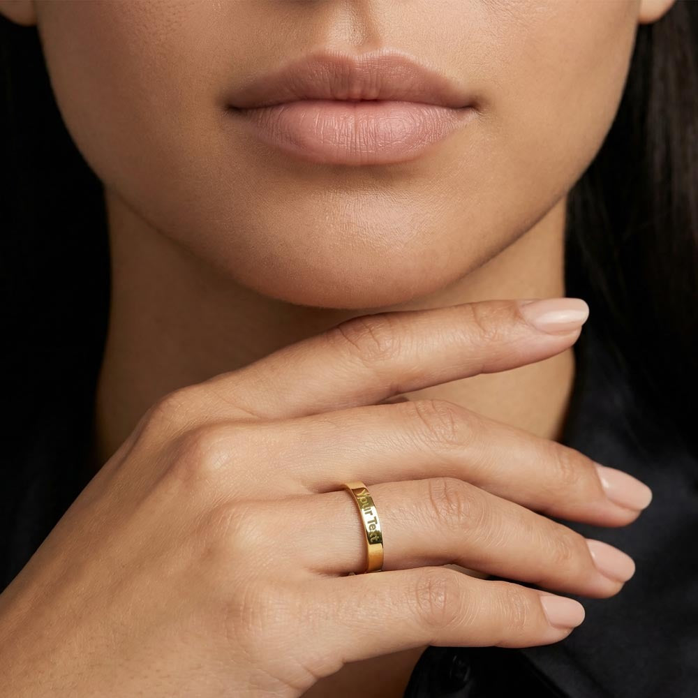 'Ich bin nicht perfekt' Ring mit Gravur