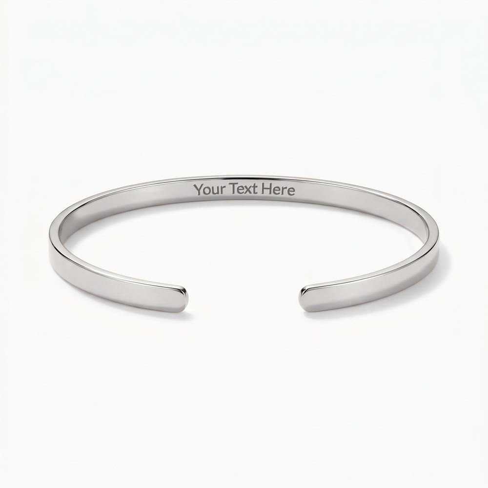 'Vergiss niemals' Armband mit Gravur