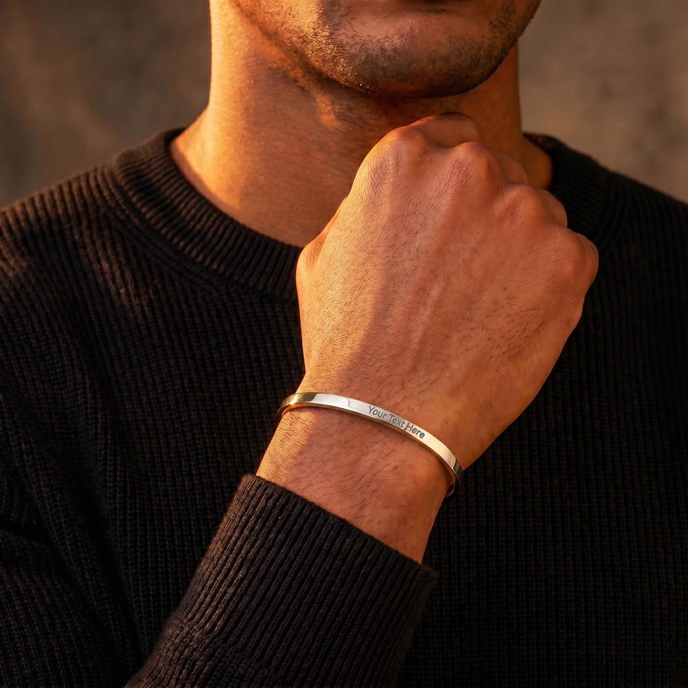 'Vergiss niemals' Armband mit Gravur
