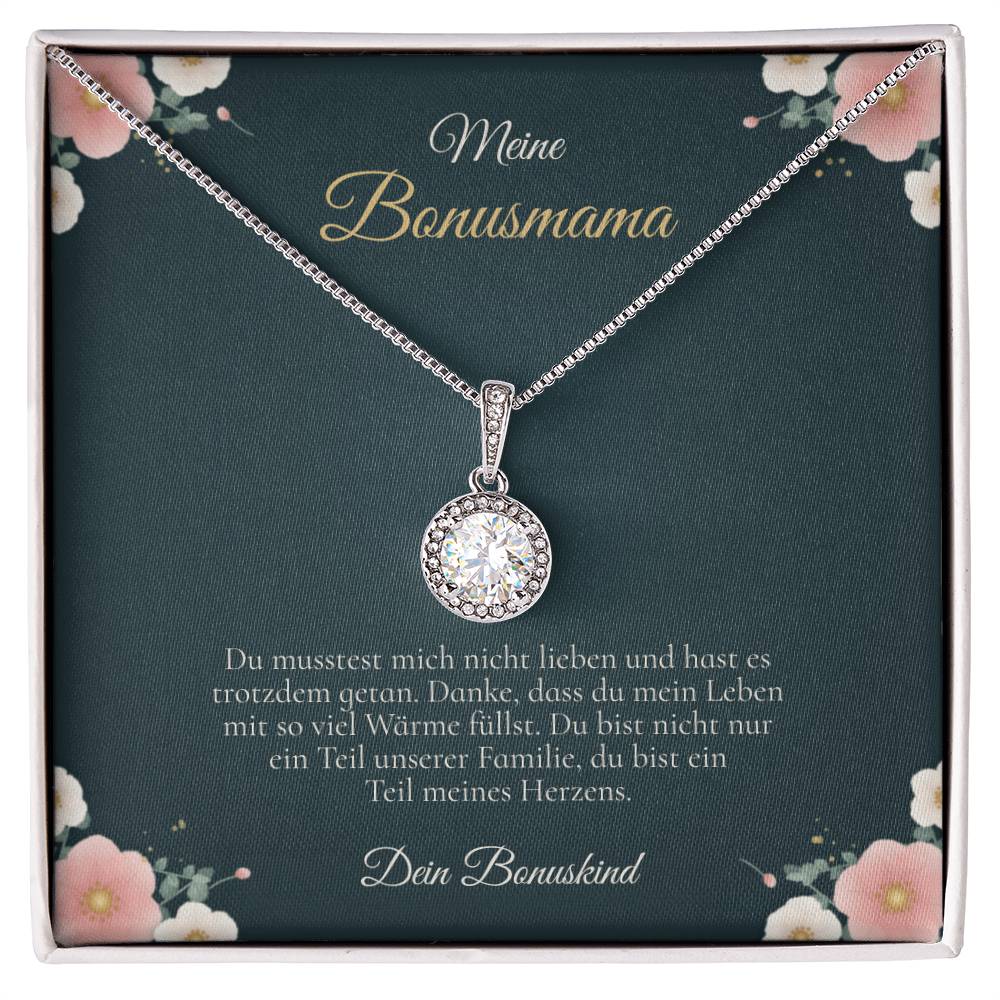 Muttertagsgeschenk für Bonusmama – Kette mit Karte „Teil meines Herzens“