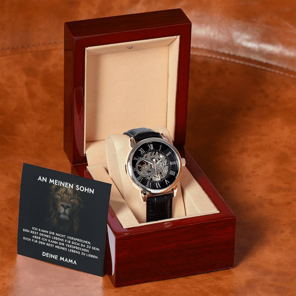 Persönliches Geschenk für Sohn mit Uhr und Botschaft