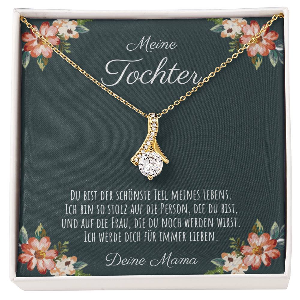 Emotionale Geschenkkarte für Tochter mit passender Halskette
