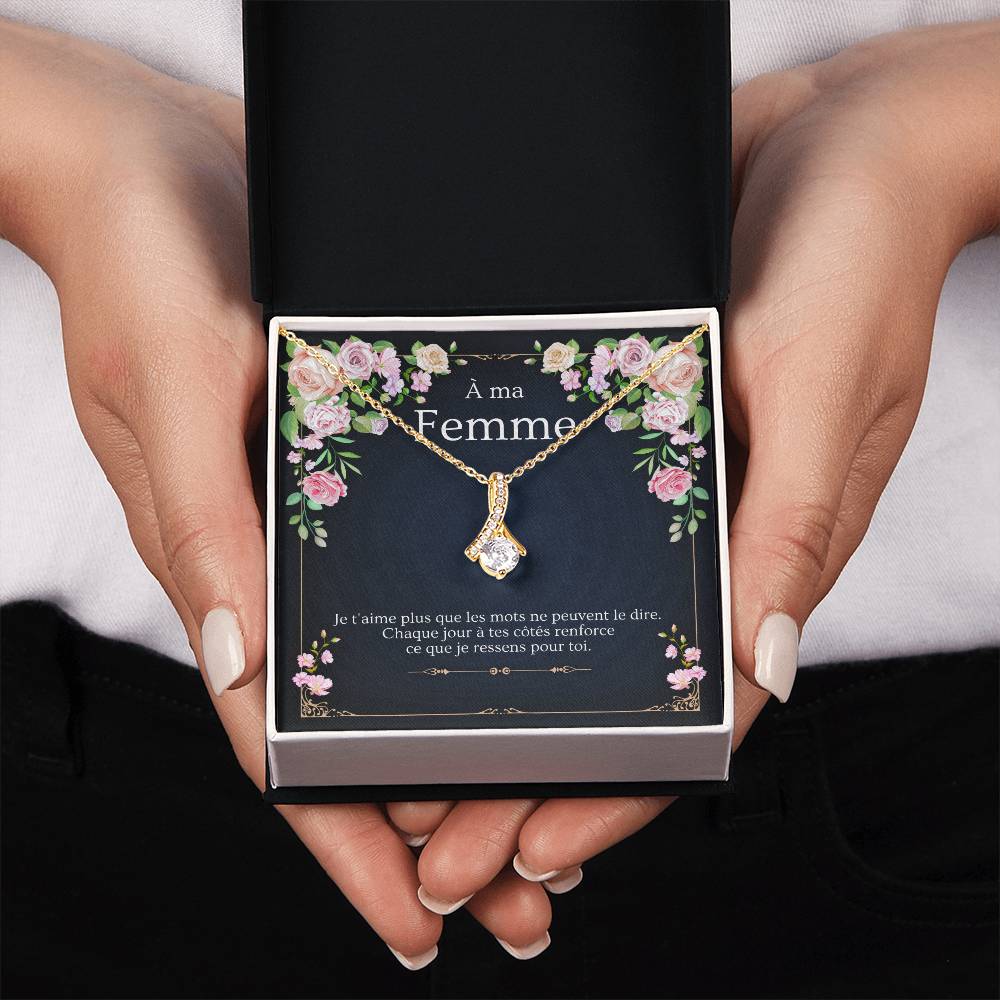 Cadeau d'amour pour femme : collier étincelant pour Noël