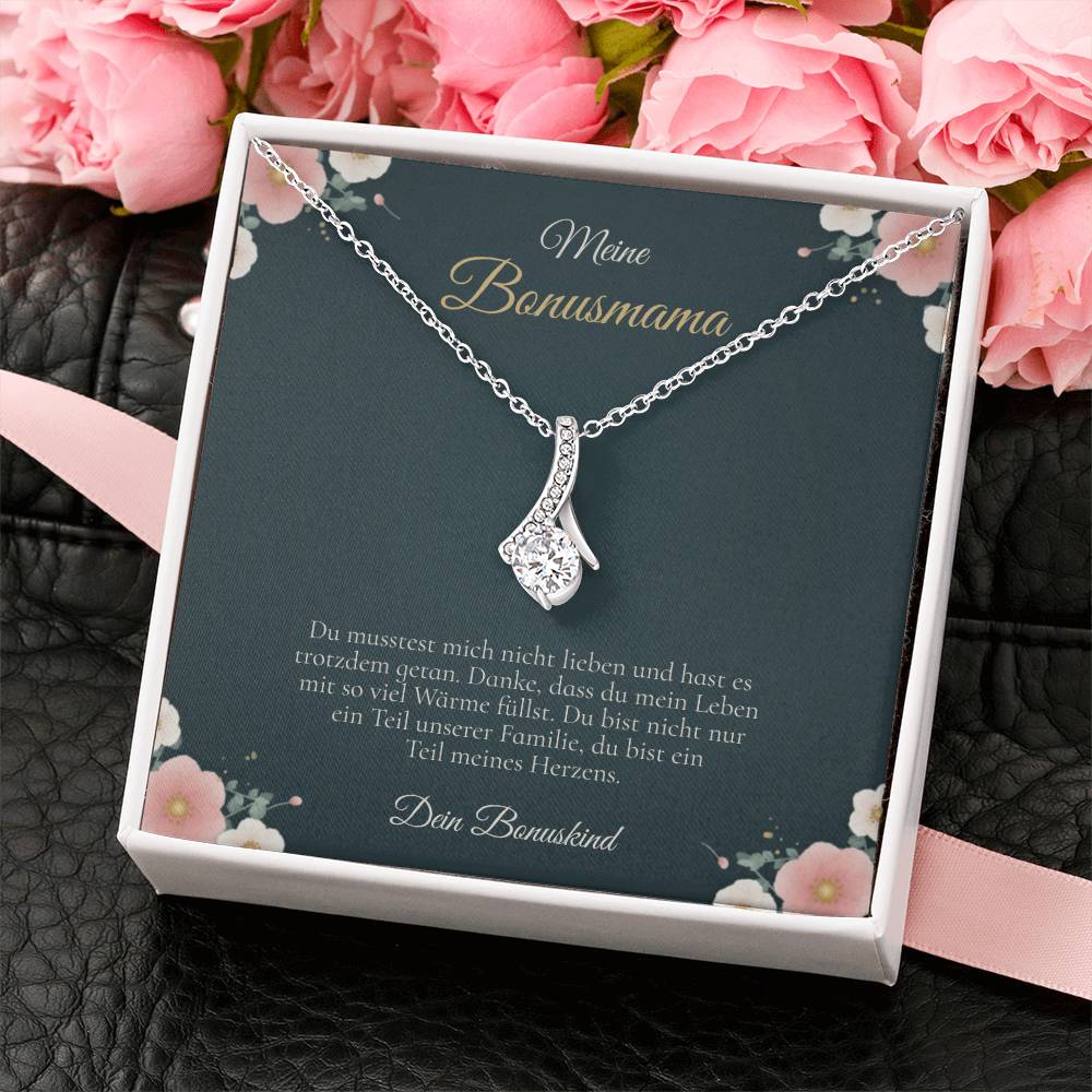 Stiefmami Geschenk – Halskette mit Danke-Karte in Geschenkbox