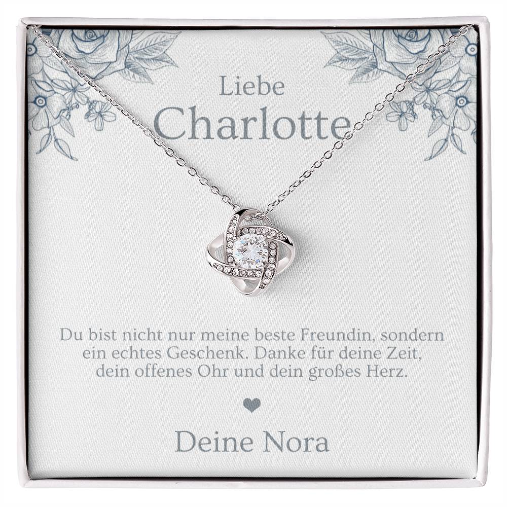 Beste Freundin Geschenk: personalisierte Halskette in edler Schmuckbox mit Karte