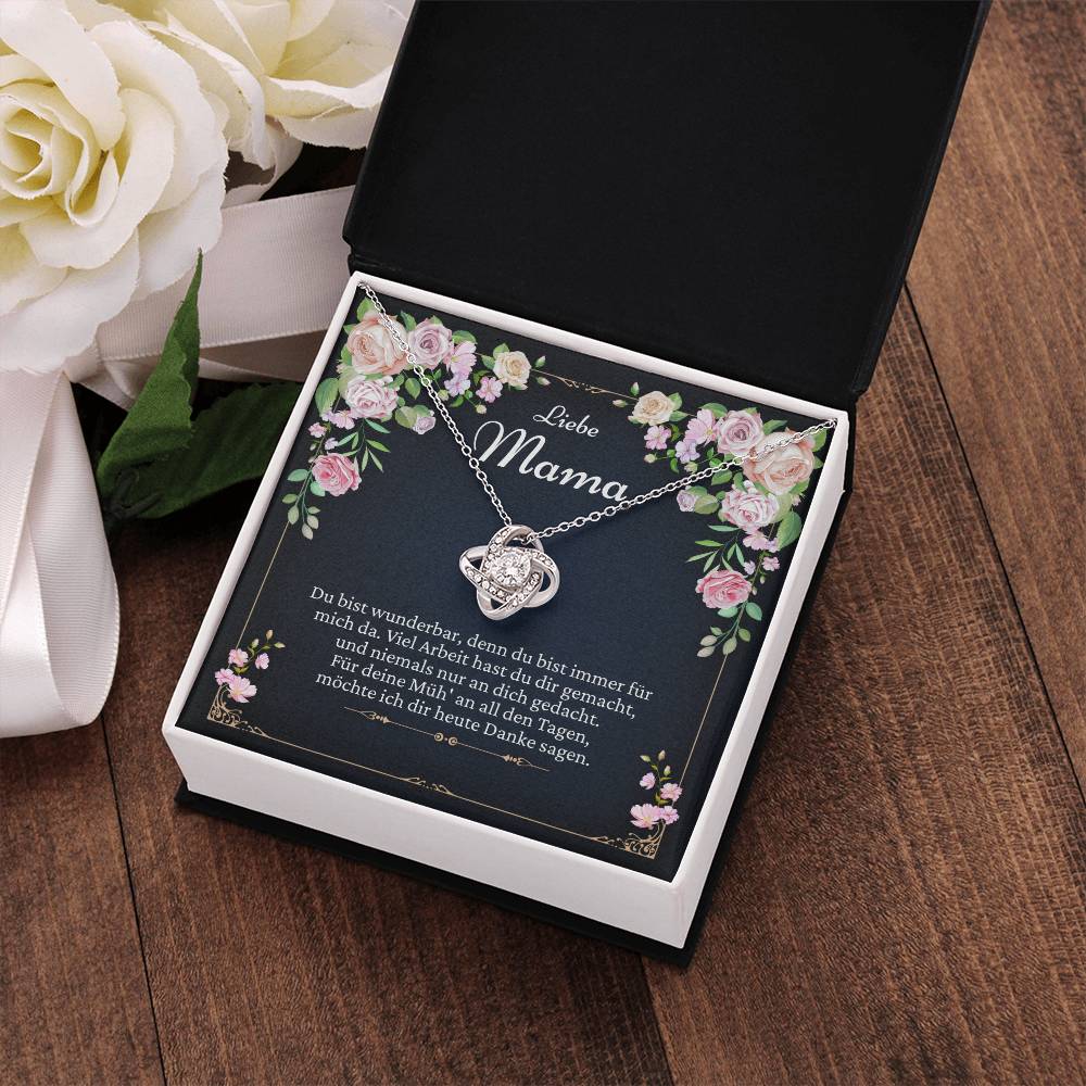 Halskette Mama Geschenk mit Zirkonia Anhänger