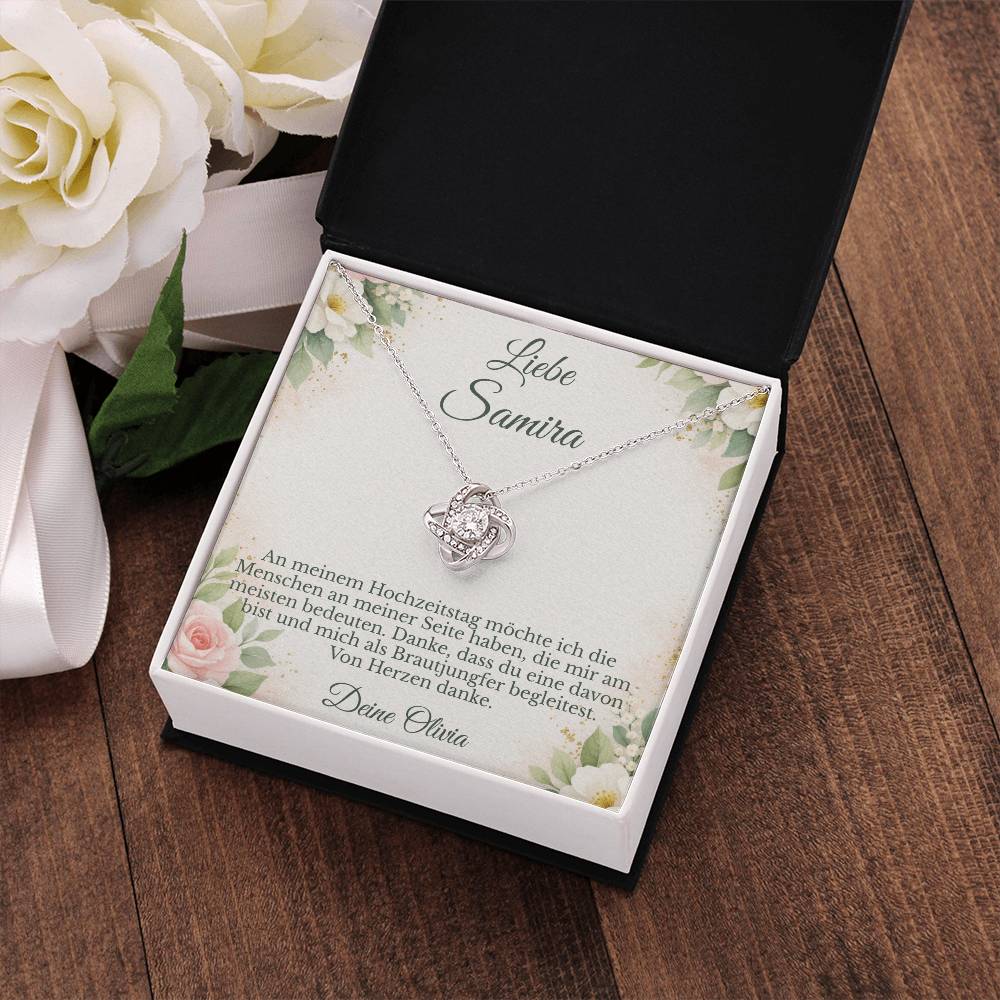 brautjungfer geschenk von der braut mit schmuck