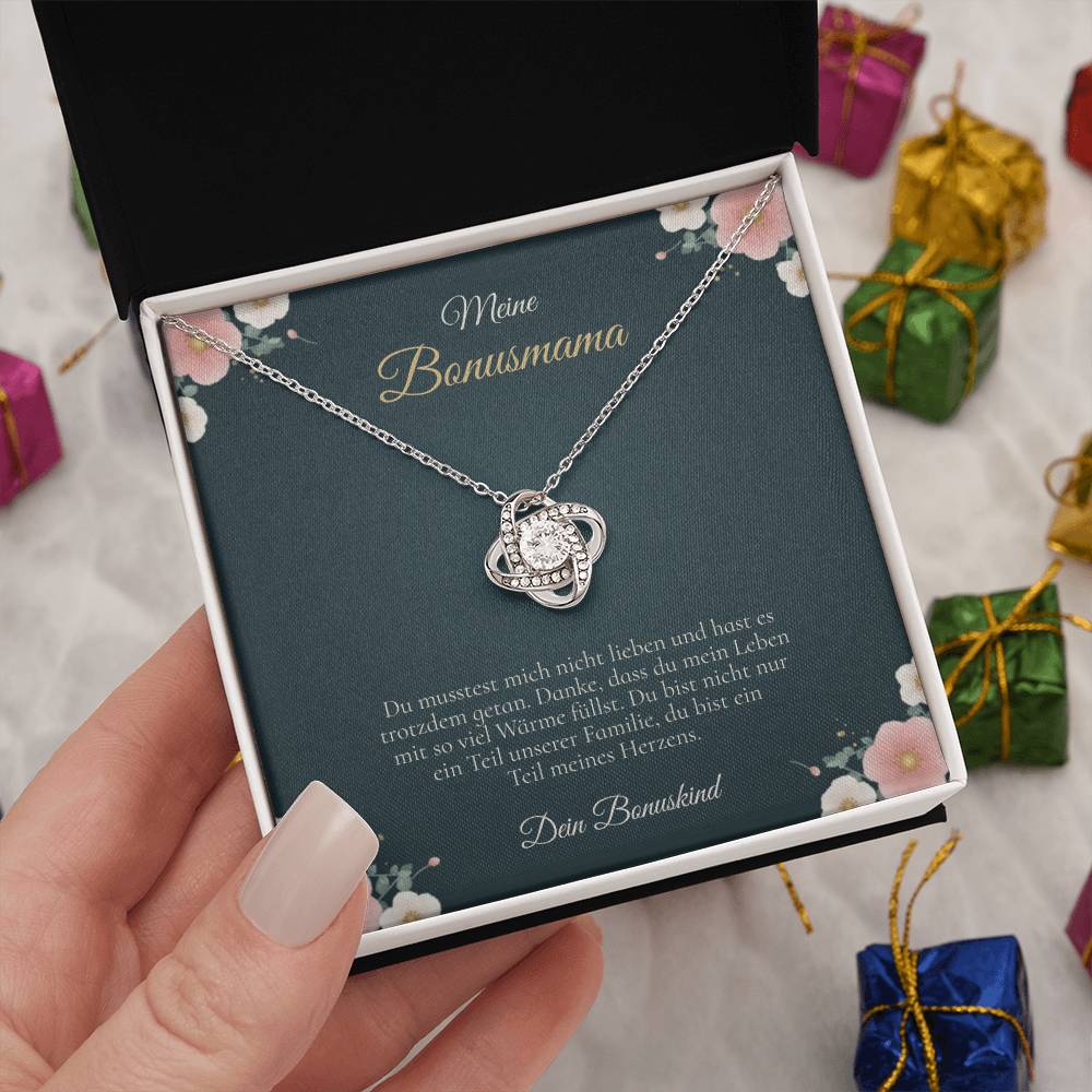 Geschenk für Bonusmama ohne Anlass – Kette mit liebevoller Botschaft