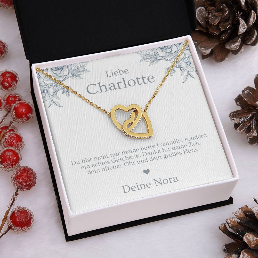 Persönliches Geschenk für die beste Freundin mit Schmuck und Karte