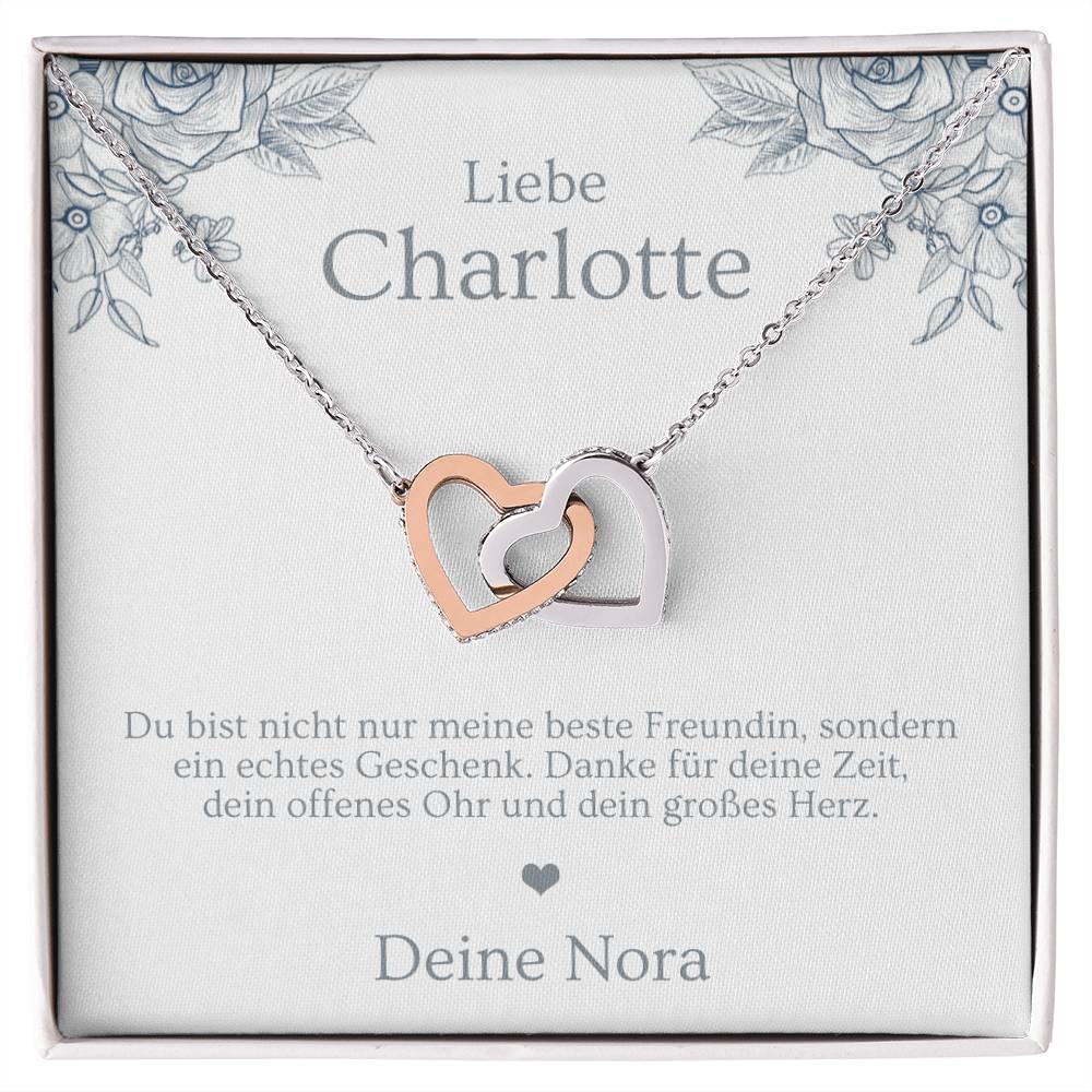 Beste Freundin Geschenk: personalisierte Halskette in edler Schmuckbox mit Karte
