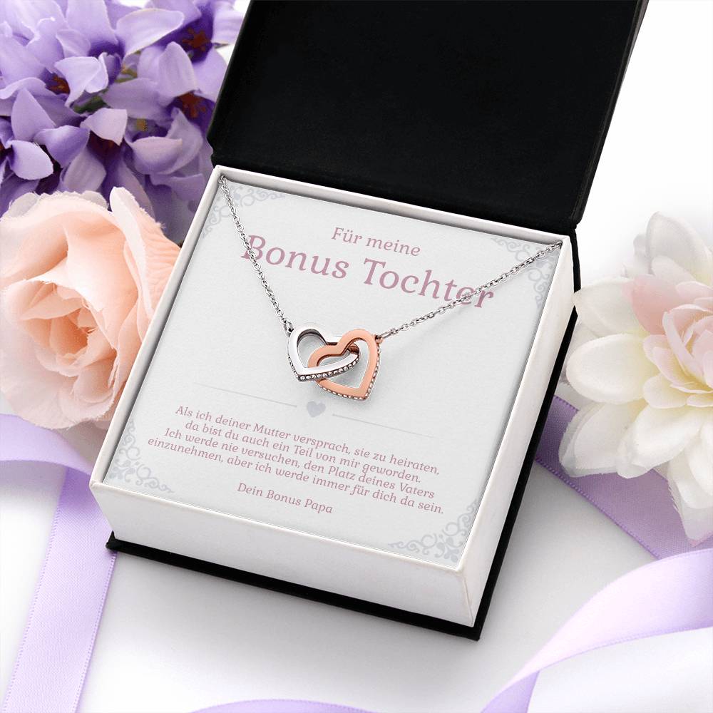 Hochwertiges Schmuck-Geschenk für Bonus-Tochter – Halskette mit Karte und Box