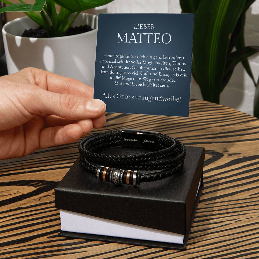 Jugendweihe Geschenkidee Junge – Armband hochwertig verarbeitet