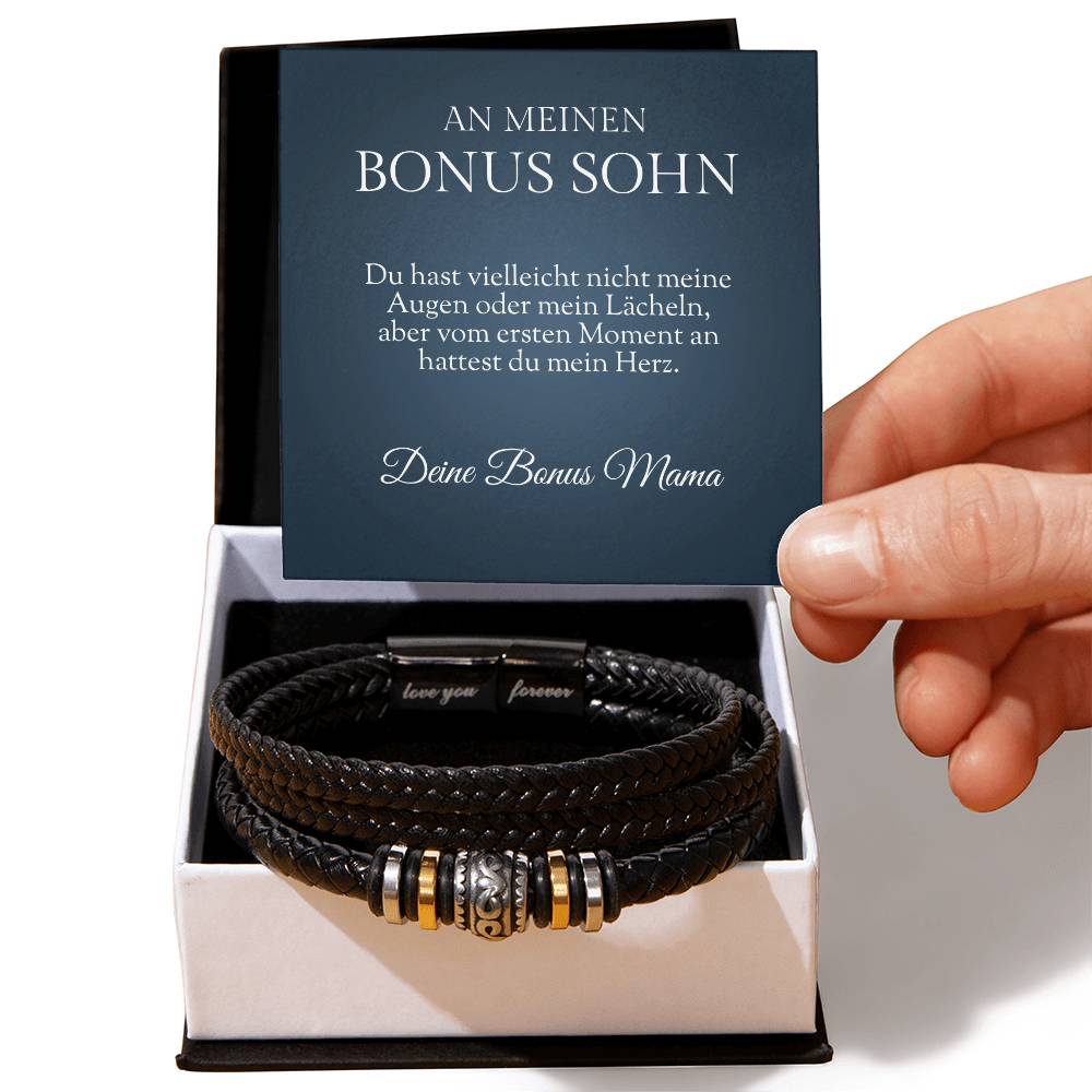 Bonussohn Geschenk – elegantes Armband mit emotionaler Botschaft