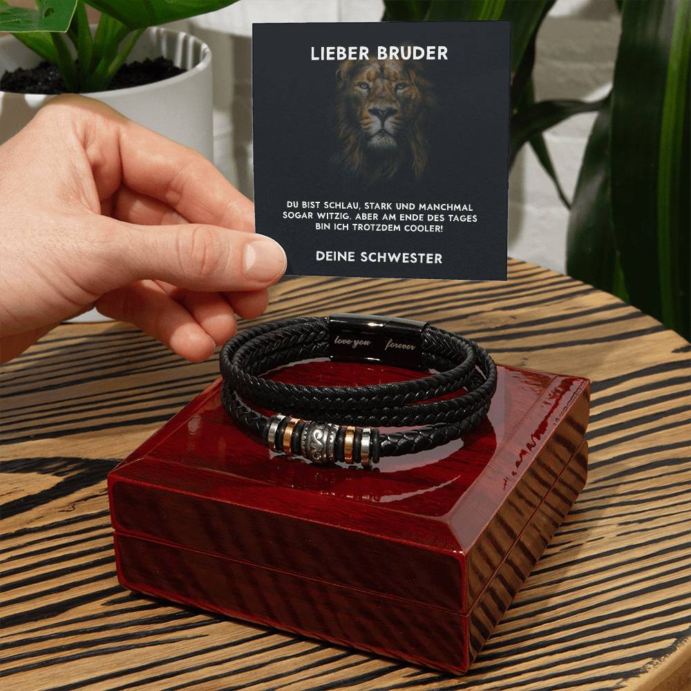 Geschenk für Bruder von Bruder – Armband in edler Geschenkbox