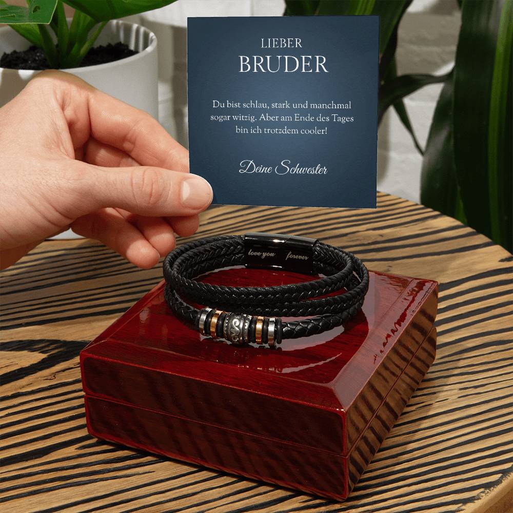 Geschenk für Bruder von Bruder – Armband in edler Geschenkbox