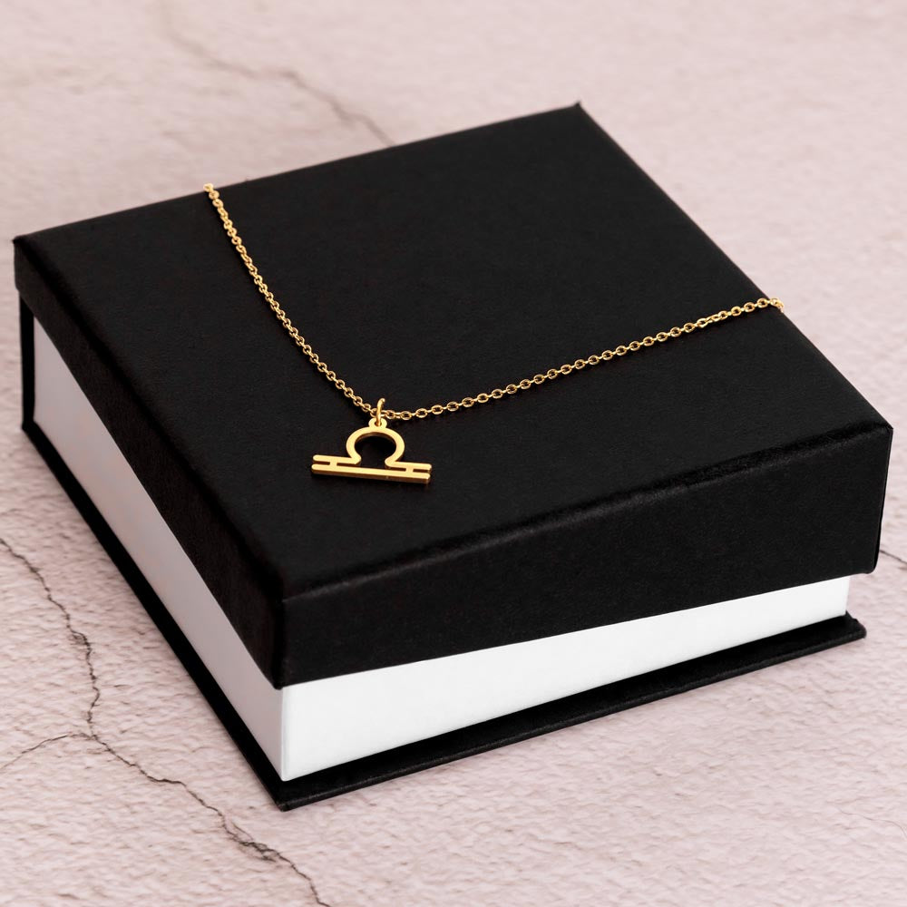 Schmuck für Sternzeichen Waage – raffinierte Kette, die die Liebe zur Schönheit und zur Harmonie symbolisiert.