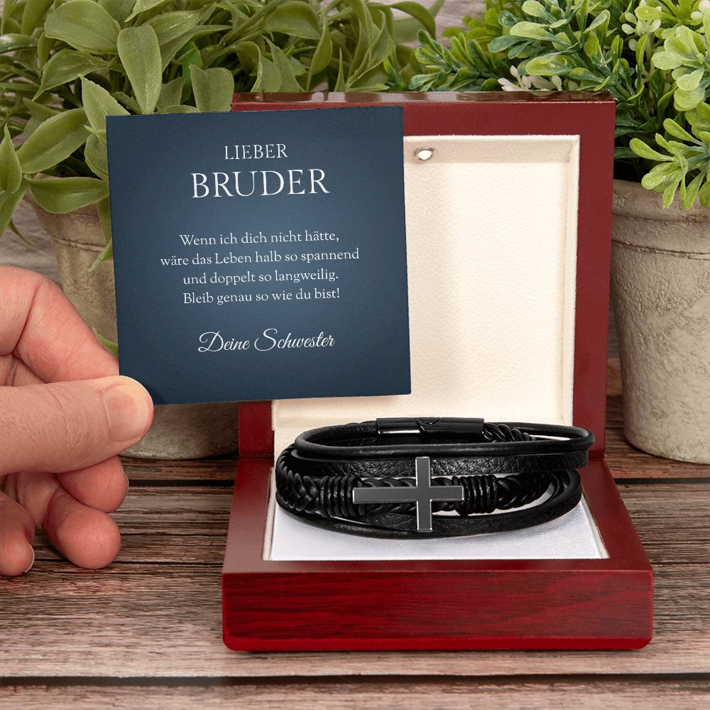 Geschenk für Bruder von Bruder – Armband in edler Geschenkbox