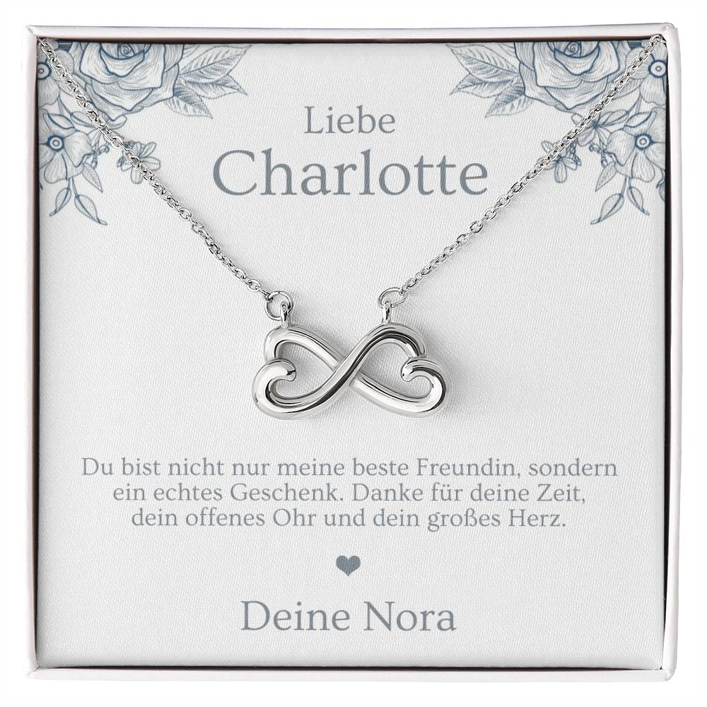 Beste Freundin Geschenk: personalisierte Halskette in edler Schmuckbox mit Karte