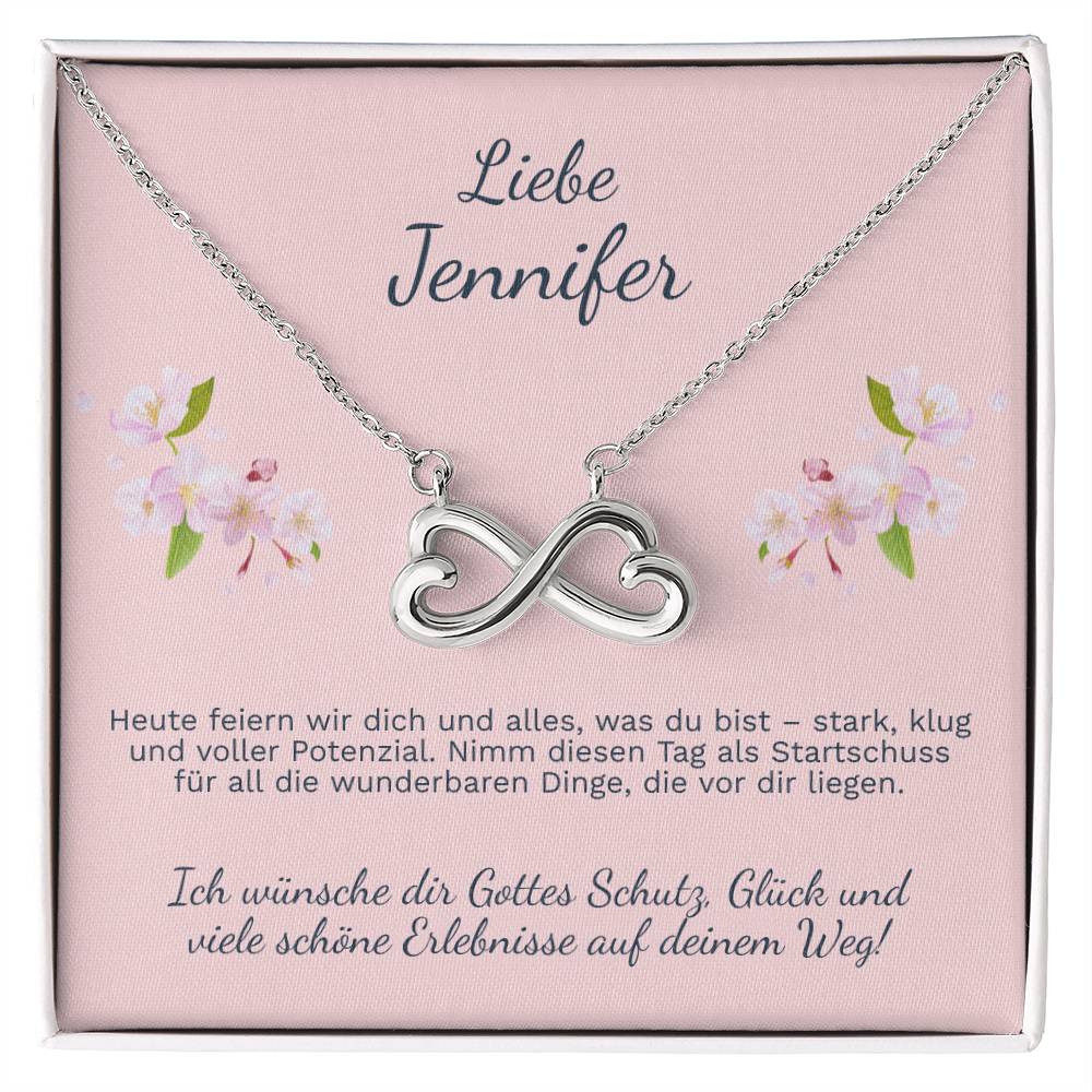 Elegante Halskette als Geschenk zur Konfirmation für Mädchen mit Schmuckbox