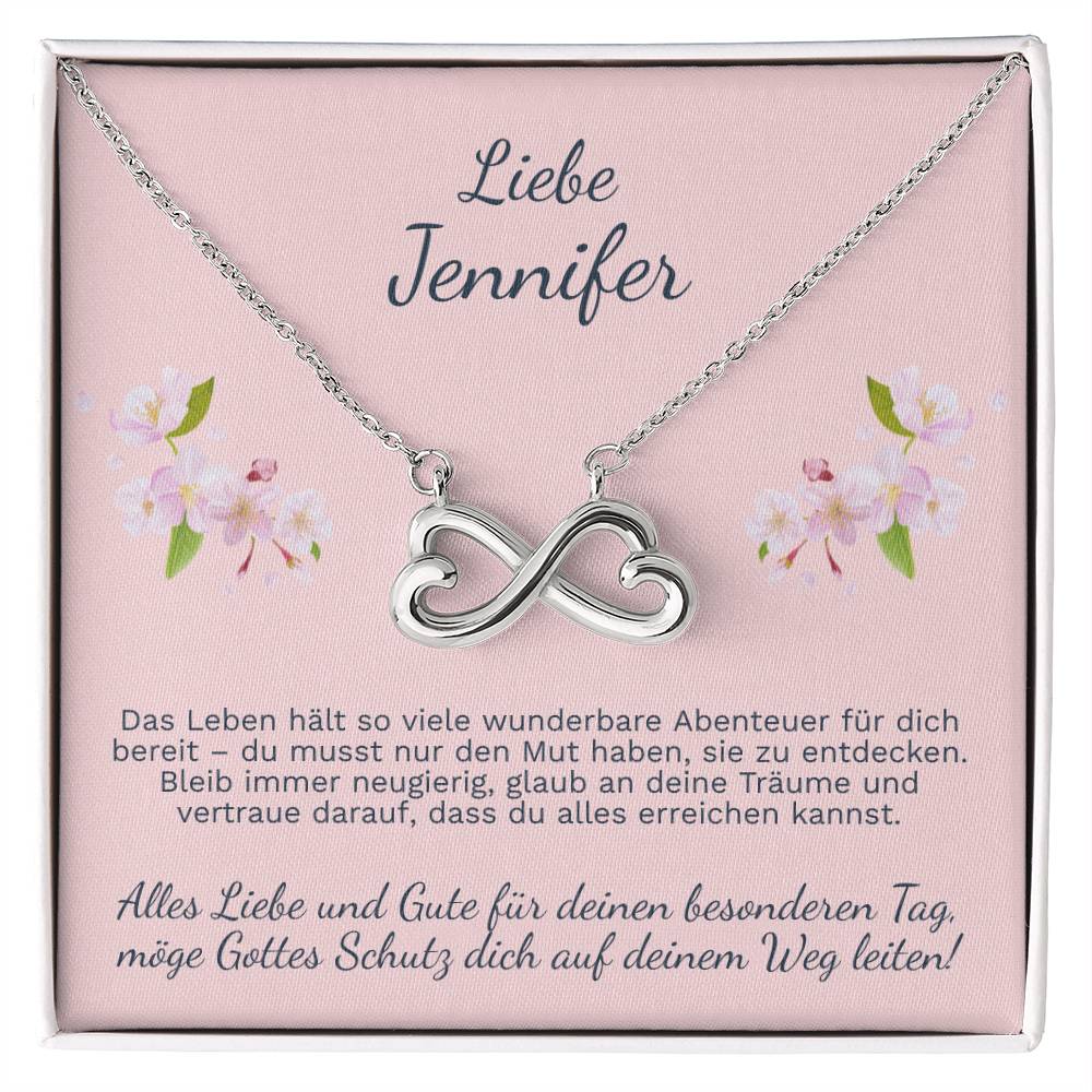 Elegante Halskette als Geschenk zur Konfirmation für Mädchen mit Schmuckbox