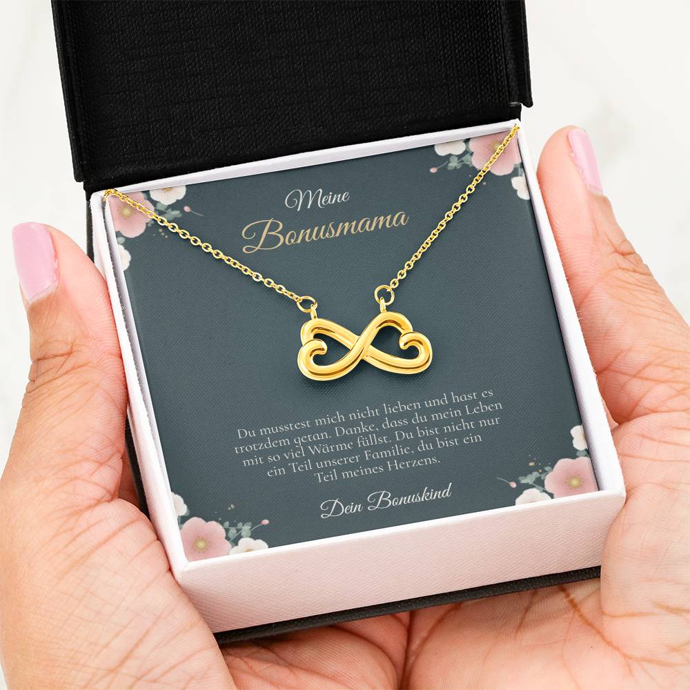 Bonusmama Geschenk zum 50. Geburtstag – Kette mit Karte und Box