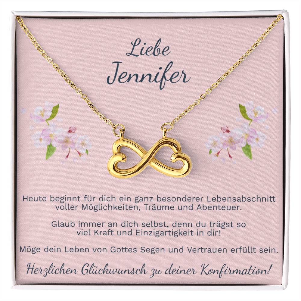 Persönliche Geschenke zur Konfirmation für Mädchen – Schmuckset mit individueller Karte