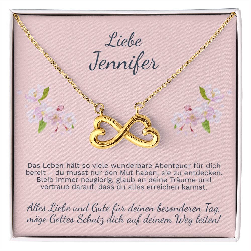 Persönliche Geschenke zur Konfirmation für Mädchen – Schmuckset mit individueller Karte