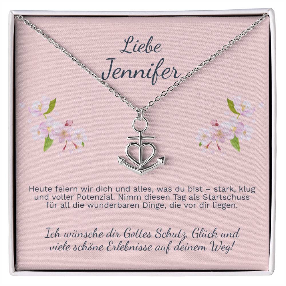 Elegante Halskette als Geschenk zur Konfirmation für Mädchen mit Schmuckbox