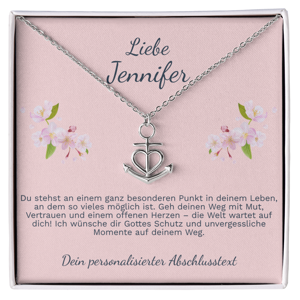 Elegante Halskette als Geschenk zur Konfirmation für Mädchen mit Schmuckbox